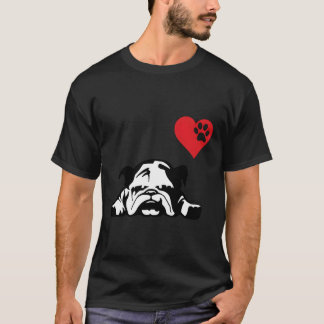 Lazy English Bulldog I Liebe My English Bulldog Lo T-Shirt