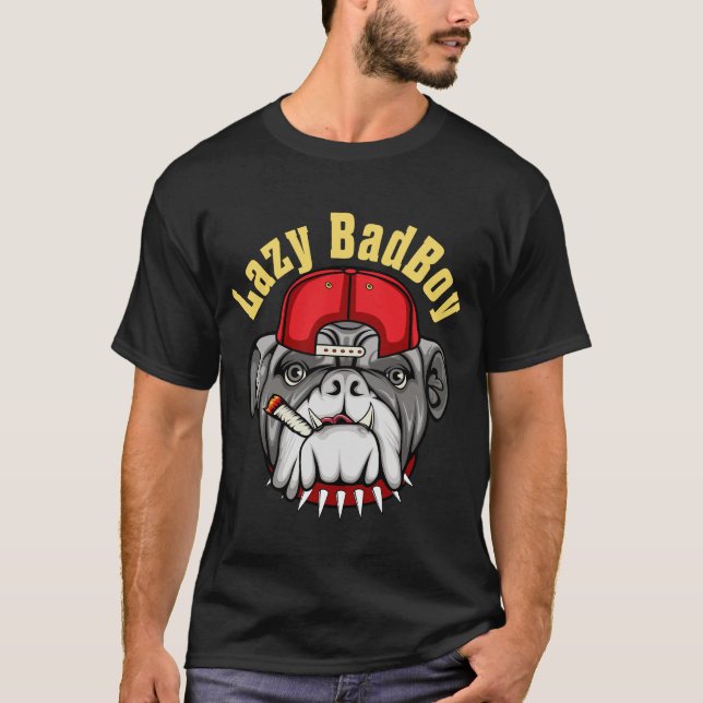 Lazy English Bulldog T-Shirt (Vorderseite)