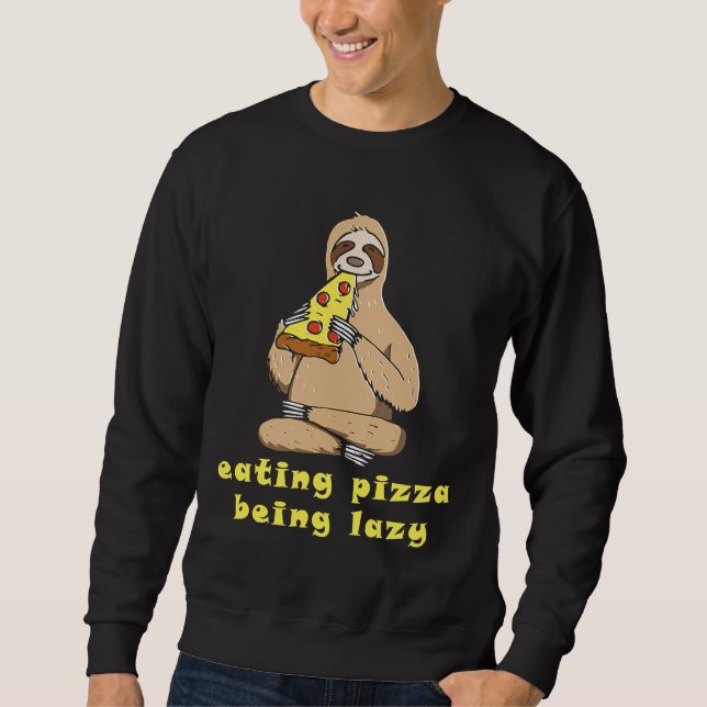 Lazy Fast Food Eating Sloth Eating Sweatshirt (Vorderseite)