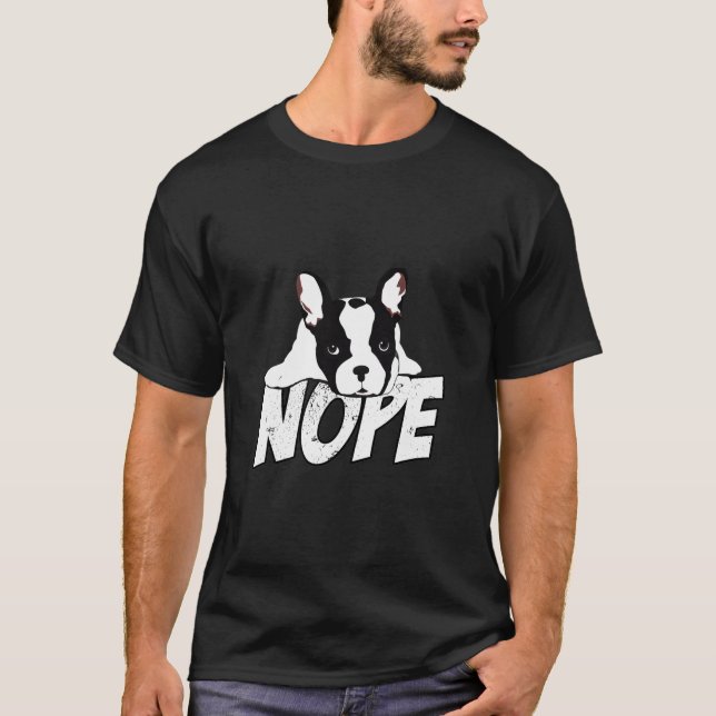 Lazy French Bulldog Dog T-Shirt (Vorderseite)