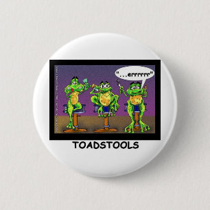 Lazy Frogs alias Toadstools Funny Gifts & T-Shirts Button