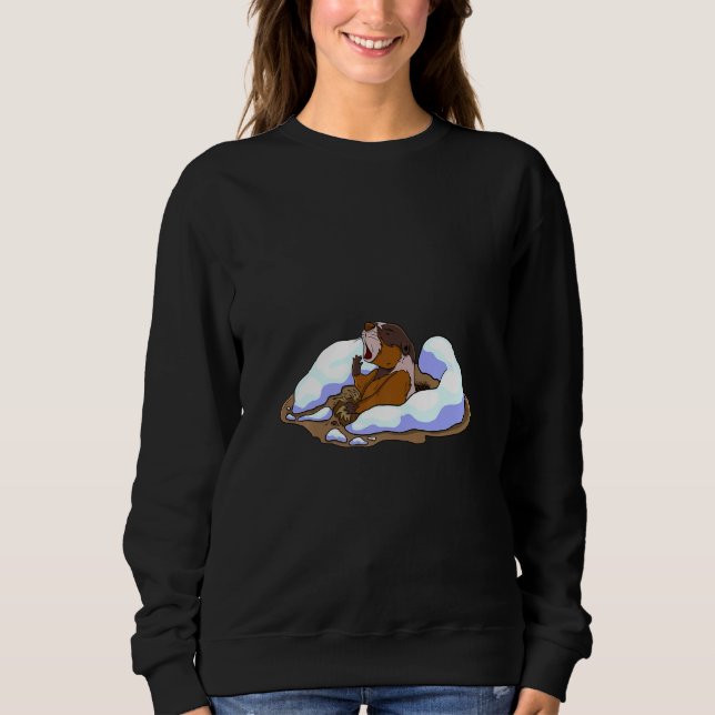 Lazy Groundhog Sleepy Little Ground Hog Liebe Sweatshirt (Vorderseite)
