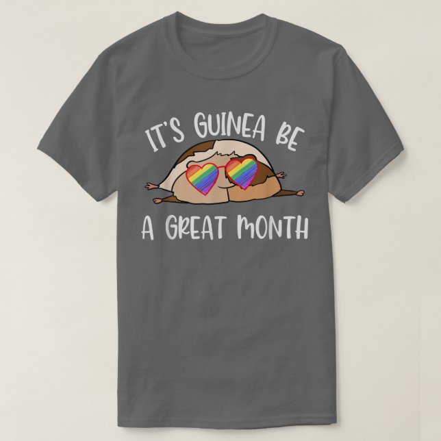 Lazy Guinea Pig Funny LGBTQ Gay Pride sein Gu T-Shirt (Design vorne)