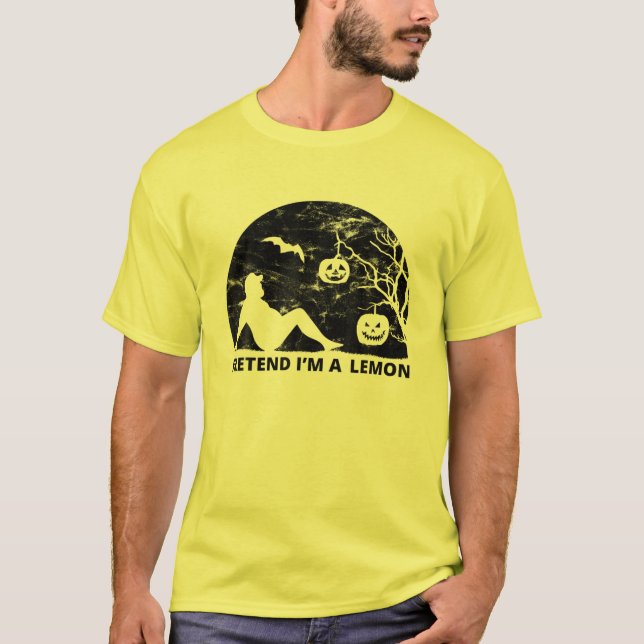 Lazy Halloween-Kostüm, als wäre ich ein Lemon T-Shirt (Vorderseite)