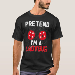 Lazy Halloween, so als wäre ich ein Ladybug-Kostüm T-Shirt
