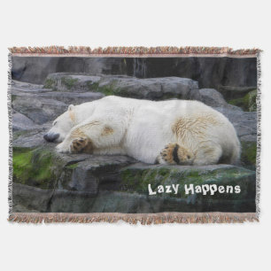Lazy Happens Polar Bear Decke