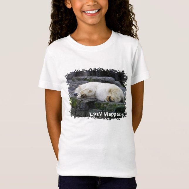 Lazy Happens Polar Bear T-Shirt (Vorderseite)
