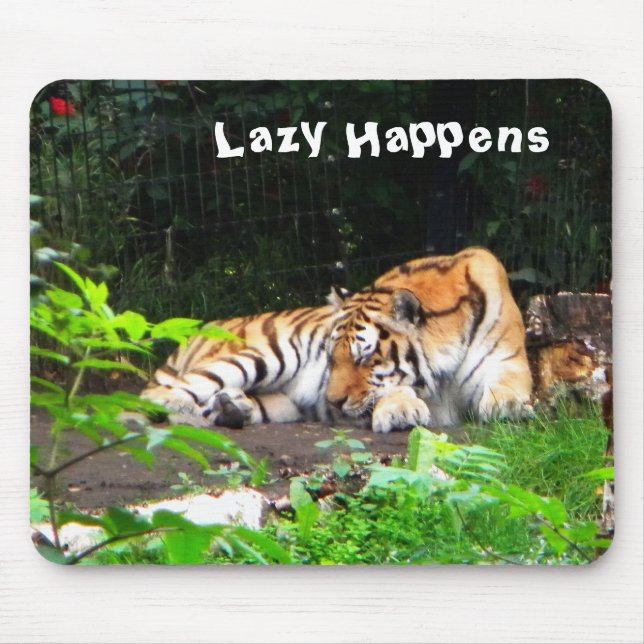 Lazy Happens Siberian Tiger Mousepad (Vorne)