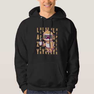 Lazy Hipster Sloth Mustache Freethinker Urban Styl Hoodie