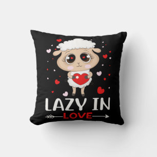 Lazy in Liebe Sheep für Valentinstag Singles Kissen