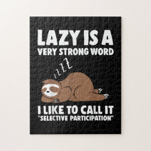 Lazy ist ein sehr starkes Word-Sloth Puzzle