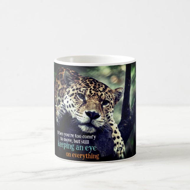Lazy Jaguar in Foto Kaffeetasse (Mittel)