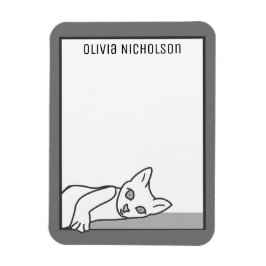 Lazy Kitten Art Personalisiert Novelty Cat Magnet