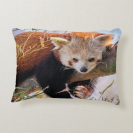 Lazy kleine rote Panda Dekokissen