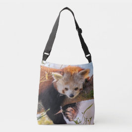 Lazy kleine rote Panda Tragetaschen Mit Langen Trägern