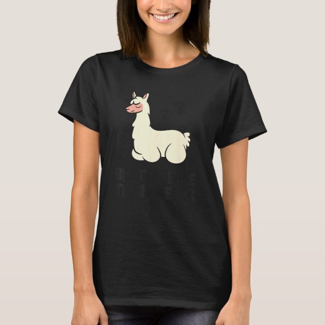 Lazy Llama Tardy besser spät als nie Llama T-Shirt (Vorderseite)