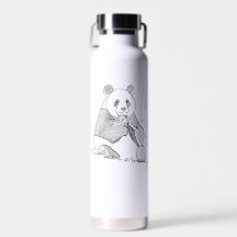 Lazy Mornings Panda Water Flasche