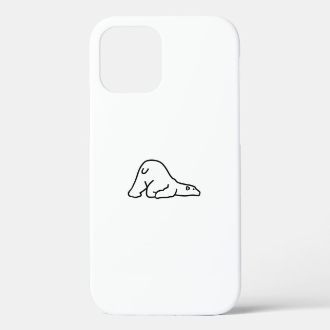 Lazy Niedlich Polar Bear Animal Lover Case-Mate iPhone Hülle (Rückseite)