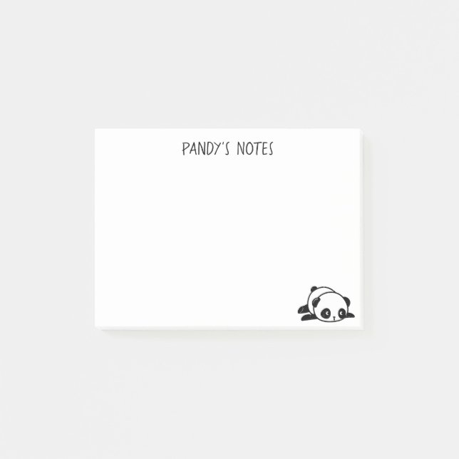 Lazy Panda Bear Post-it® Notes 4 x 3 Post-it Klebezettel (Vorderseite)