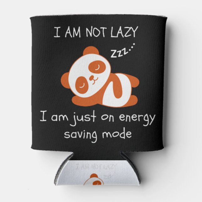 Lazy Panda Funny Dosenkühler (Vorderseite)
