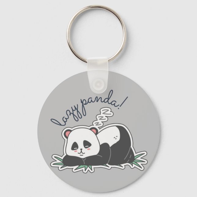 Lazy Panda Schlüsselanhänger (Vorderseite)