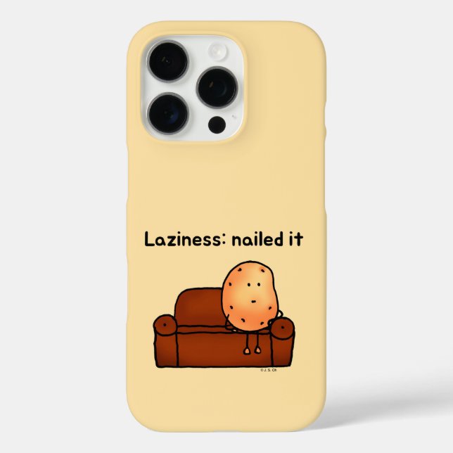 Lazy Potato Cartoon Humor Art Case-Mate iPhone Hülle (Rückseite)
