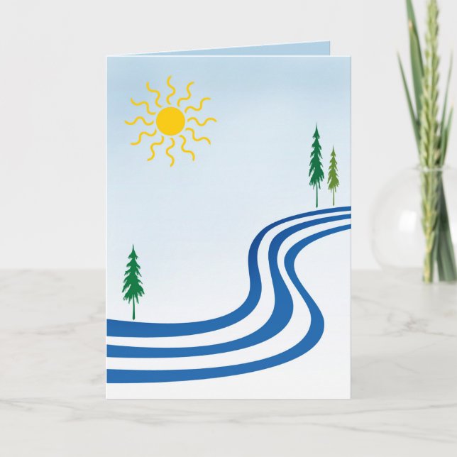 Lazy River Birthday Karte (Vorderseite)