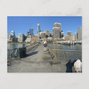 Lazy San Francisco Sonntag Morgen Embarcadero Feiertagspostkarte