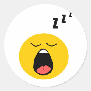 Lazy sleeping runder aufkleber