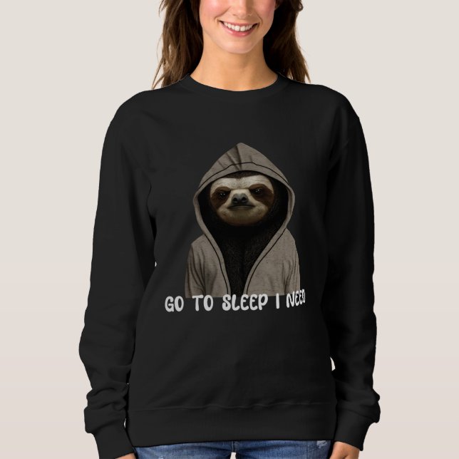 lazy sloth day sleep relax men women sweatshirt (Vorderseite)
