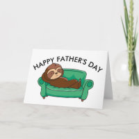 Lazy Sloth Funny Vathers Day Personalisiert