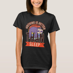 Lazy Sloth Slack Mode Langsame Bed Nature Säugetie T-Shirt