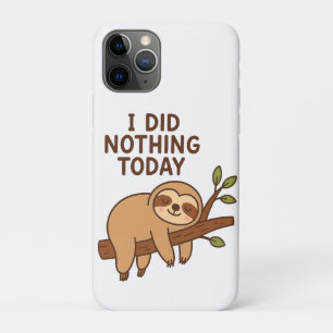 Lazy Sloth Sticker - Cartoon "Ich habe heute nicht Case-Mate iPhone Hülle