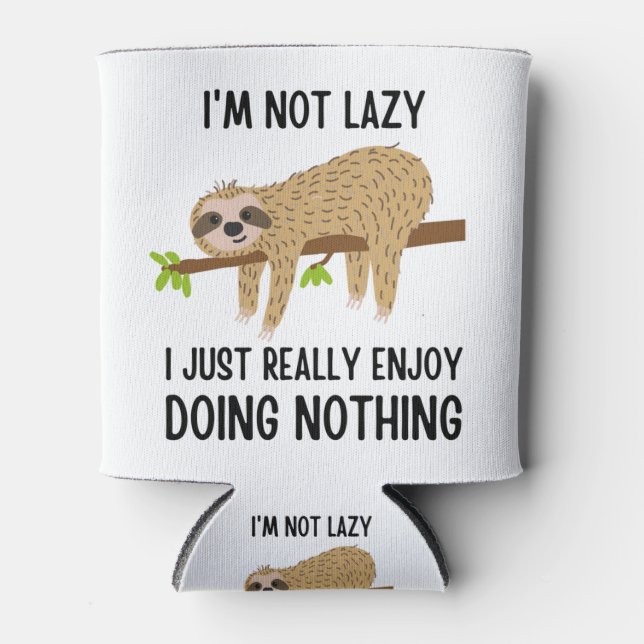 Lazy Sloth tut nichts Dosenkühler (Vorderseite)