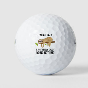 Lazy Sloth tut nichts Golfball