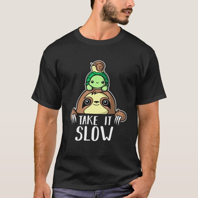 Lazy Sloths Schildkröten schlucken so Niedlich neh T-Shirt (Vorderseite)