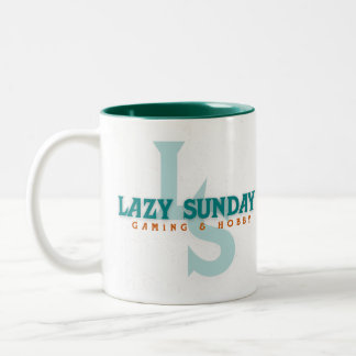 Lazy Sonntag einfache Tasse. Zweifarbige Tasse