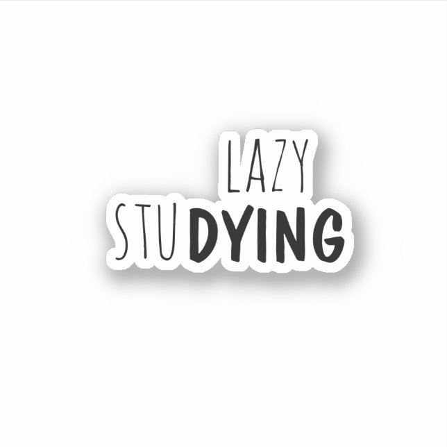 Lazy Studies, trendy ästhetisch Aufkleber (Vorderseite)