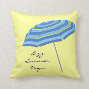 Lazy Summer Days Beach Pool Umbrella blau gelb Kissen