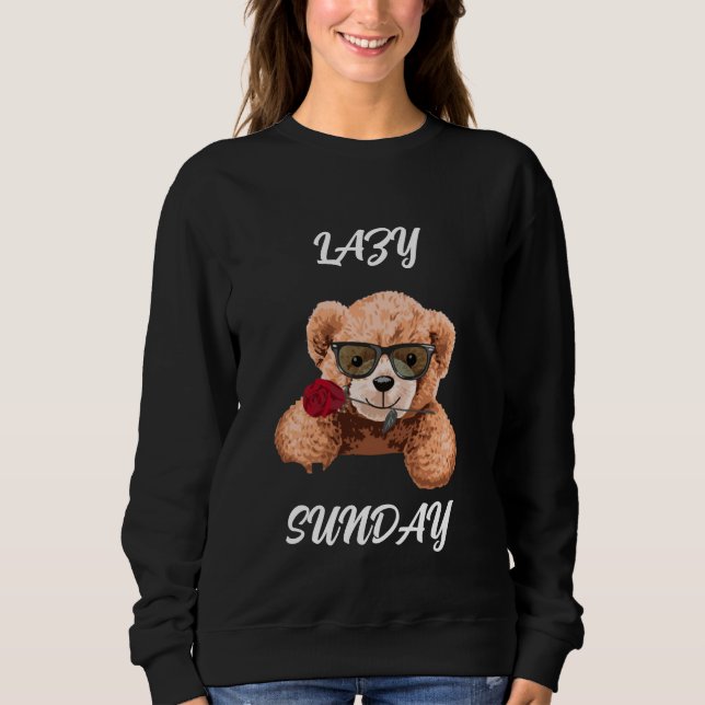 Lazy Sunday Sunday Mood Stay Cozy Weekend Vibes Ch Sweatshirt (Vorderseite)