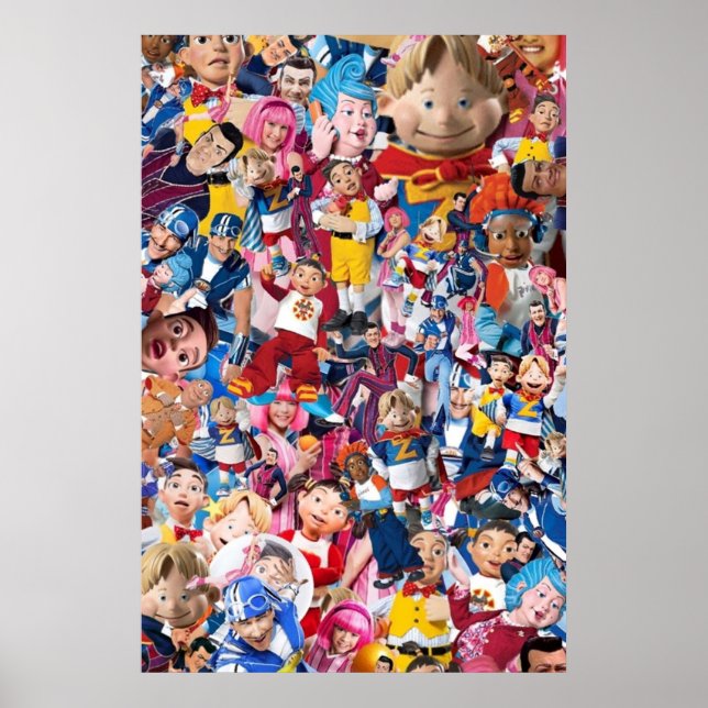 Lazy town Collage Poster (Vorne)