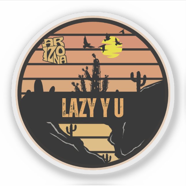 Lazy Y U, Arizona Aufkleber (Vorderseite)