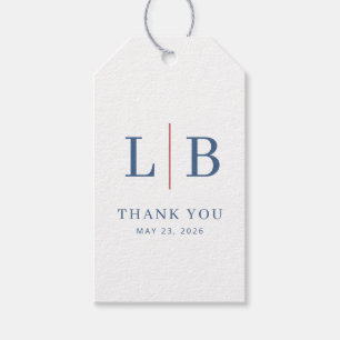 LB Dankbarkeit Navy Serif Geschenkanhänger