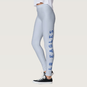 LB Eagles Blue Gray School Spirit Wear Leggings