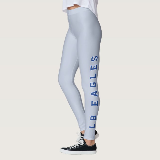 LB Eagles Blue Gray School Spirit Wear Leggings (Links)