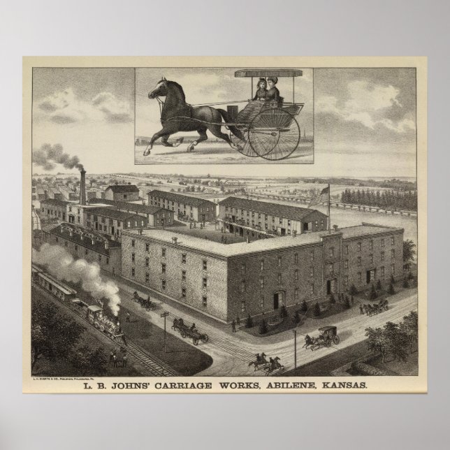 LB Johns' Carriage Works, Abilene, Kansas Poster (Vorne)