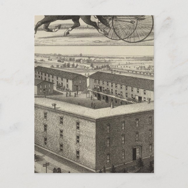 LB Johns' Carriage Works, Abilene, Kansas Postkarte (Vorderseite)