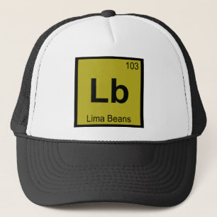 Lb - Limabohnen Chemie Periodisches Tabellensymbol Truckerkappe