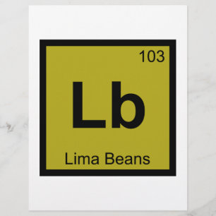 Lb - Limanbohnen Chemie Periodisches Tabellensymbo