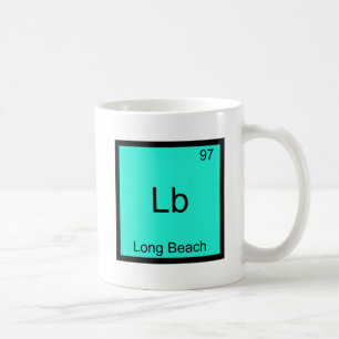Lb - Symbol für das Chemie-Element des Long Beach Tasse